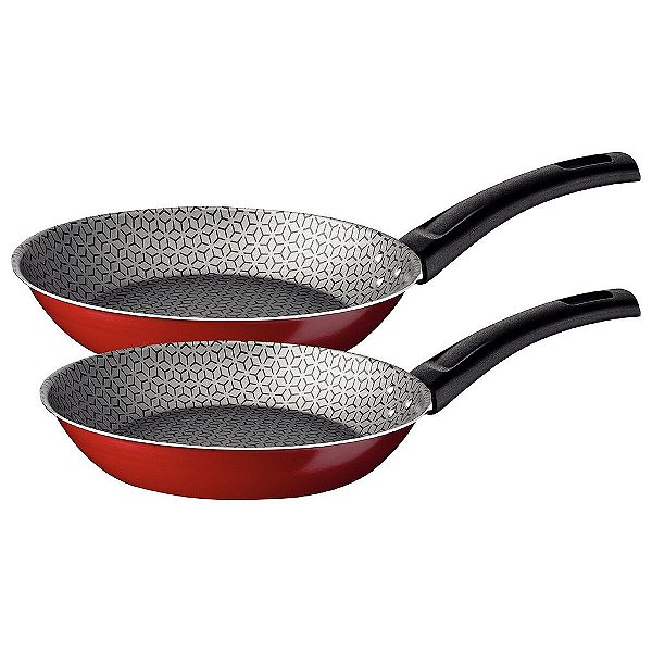 6 Jogo Frigideir 2Pc Coimbra Vermelho Tramontina 27899281