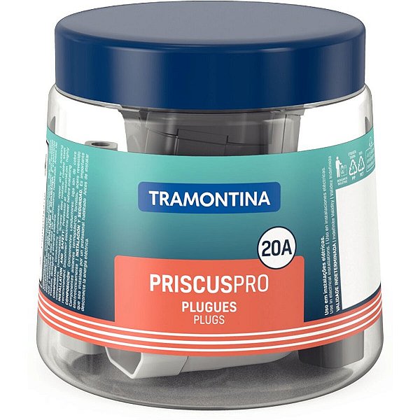 72 Pote Plugue Fêmea 20A Preto E Branco 57412950