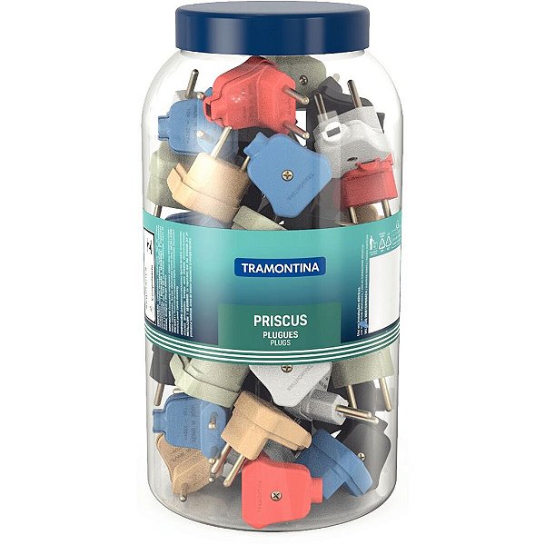 78 Plugues Pote Angular 2P 10A Cores Tramontina 57420905