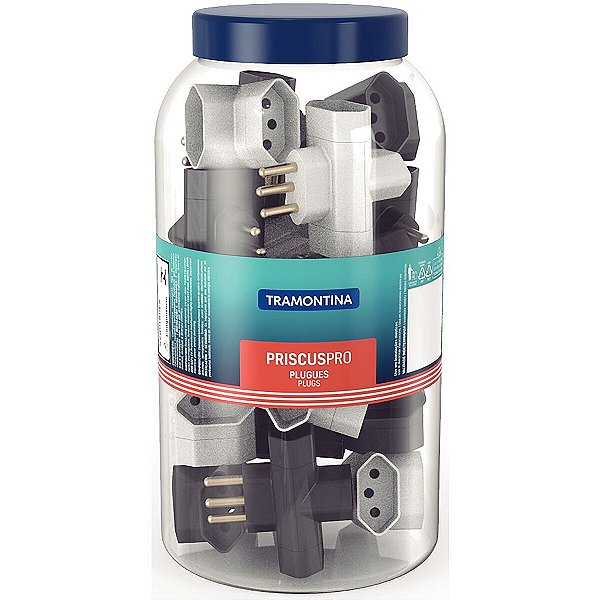 20 Plugue Pote T 10A Priscus Tramontina 57412971