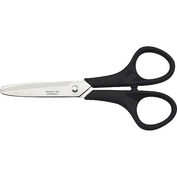 30 Tesoura Escolar Inox Monster Preto Tramontina 25999010
