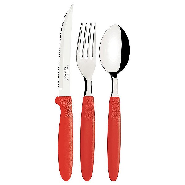 60 Talher Inox Ipanema Vermelho Tramontina 23398790