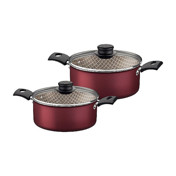 4 Cacarola Alum Turim Vermelho Tramontina 27899345