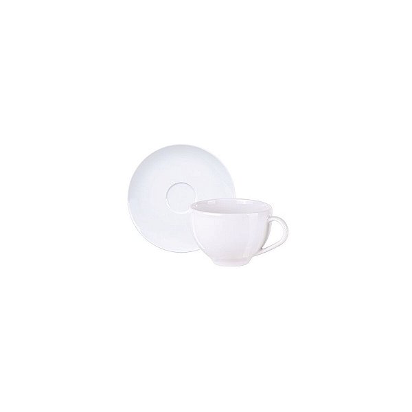 6 Xicara Pires Cha Maria Augus Porcelana Tramontina 96010037