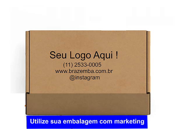 Caixa de Papelão Personalizada para E-commerce S-03 - 31x20x11,5