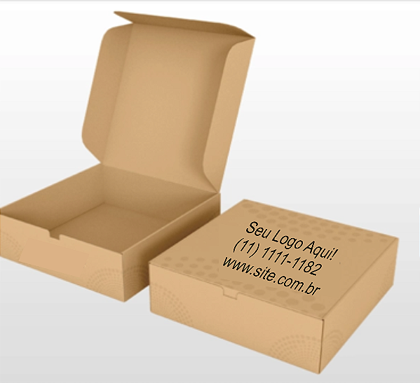 Caixa de Papelão Personalizada para E-commerce S-D - 43x35x15 cm - Parda - 1 Cor