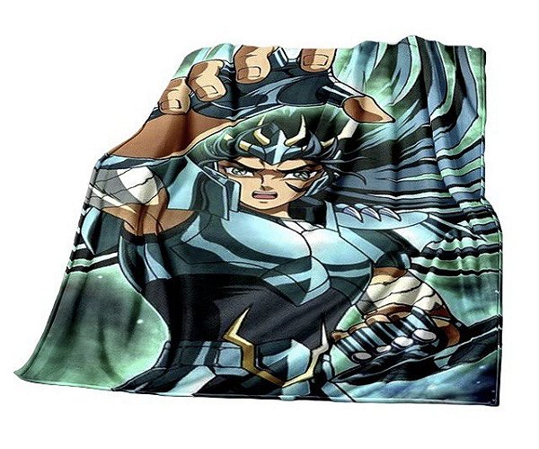 Manta Microfibra Cobertor Os Cavaleiros do Zodáico 75x90cm - Animes