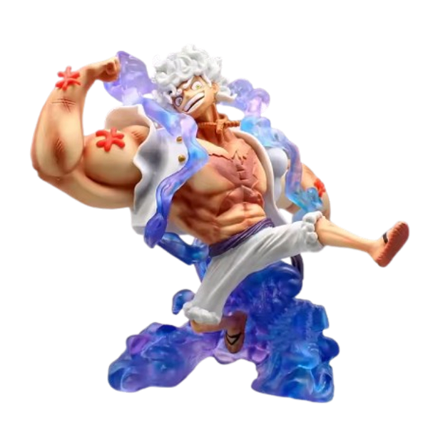 Luffy Gear 5 - Estátua Colecionável Anime One Piece, 19cm, Presente de Natal