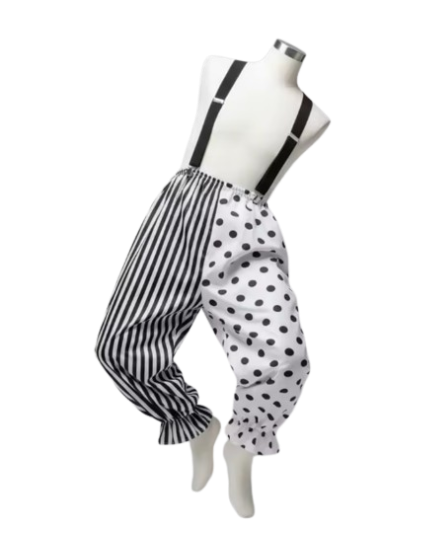 Calça de Palhaço com Suspensório - Cosplay Halloween