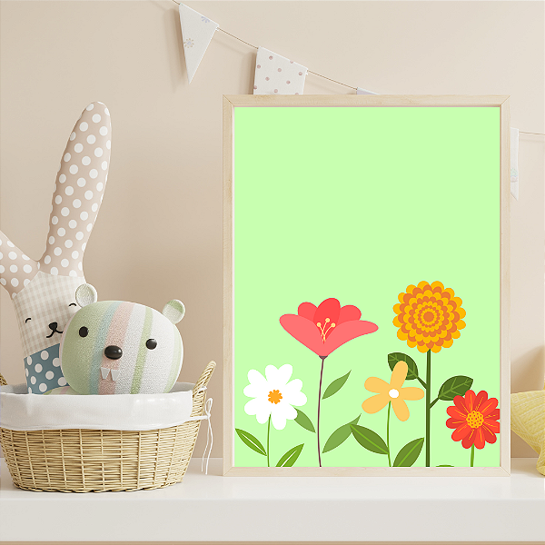 Quadro Flores no Jardim