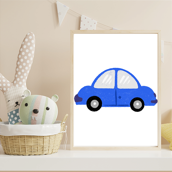 Quadro Carrinho Azul