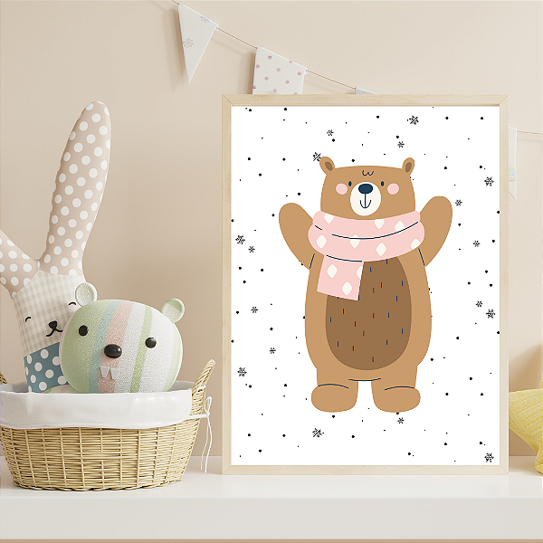 Quadro Dona Ursa na Neve