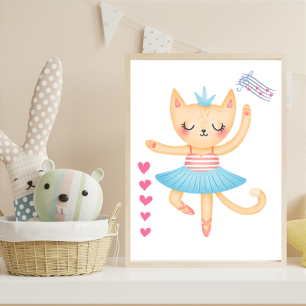 Quadro Gatinha Bailarina