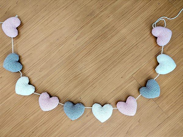 Varal de Coração Amigurumi