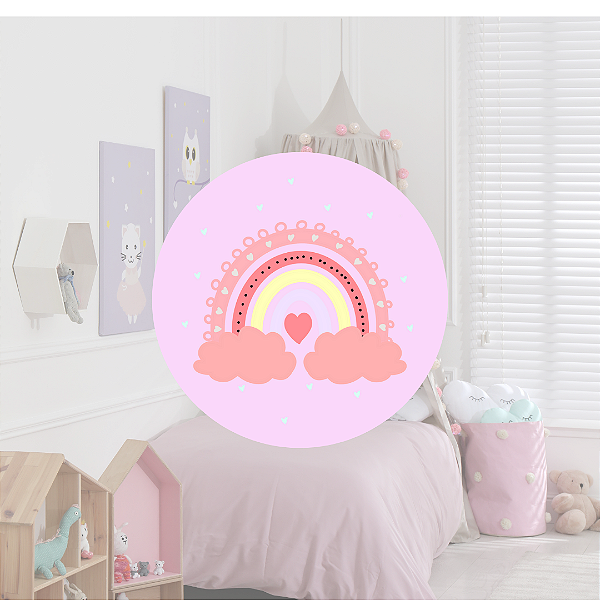 Placa Arco-íris Rosa