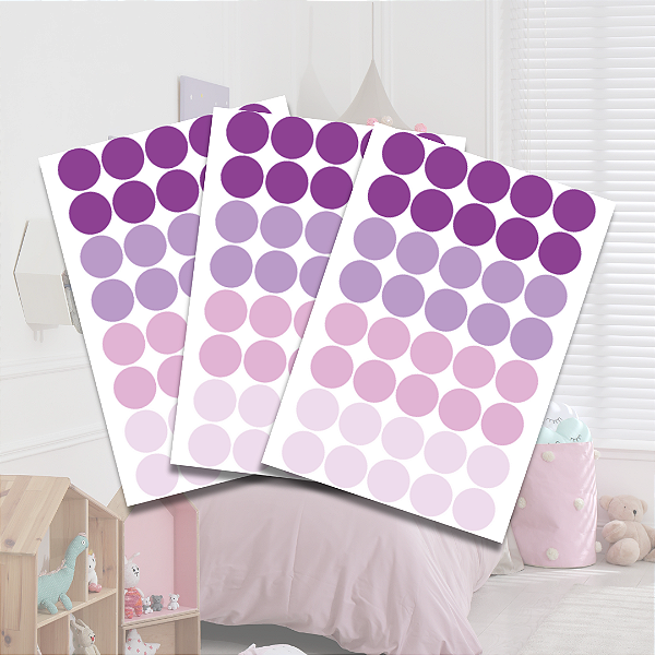 Adesivo Poá Tons de Lilás