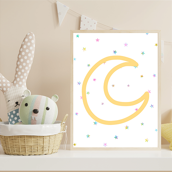 Quadro Lua Estrelada