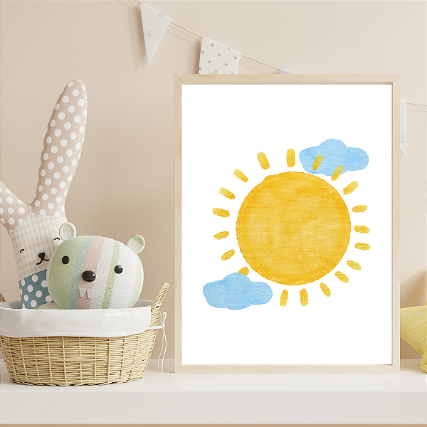 Quadro Sol e Nuvens