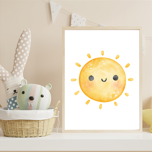 Quadro Solzinho Aquarelado