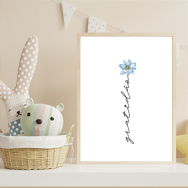 Quadro Gratidão Flor