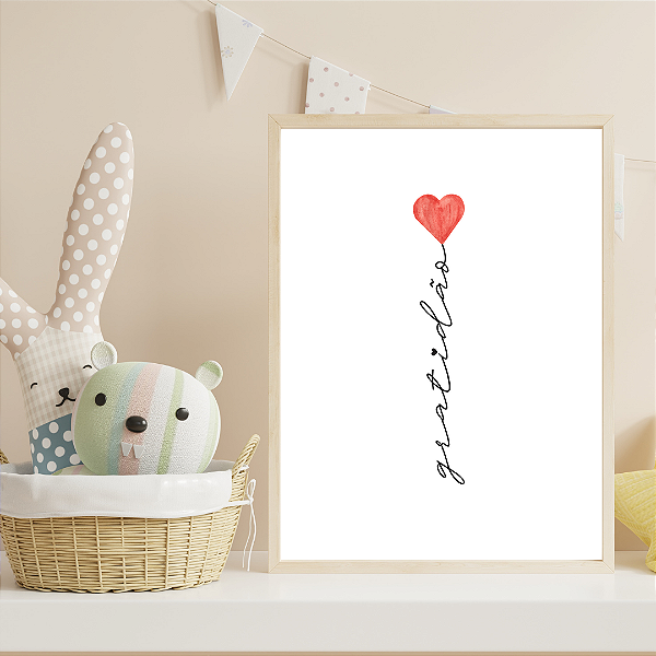 Quadro Gratidão Coração