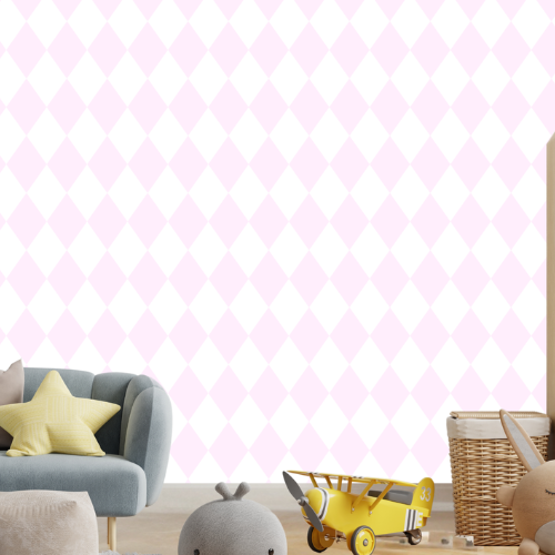 Papel de Parede Losango Rosa