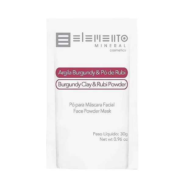 Argila Vermelha e Pó de Rubi 30g - Elemento Mineral