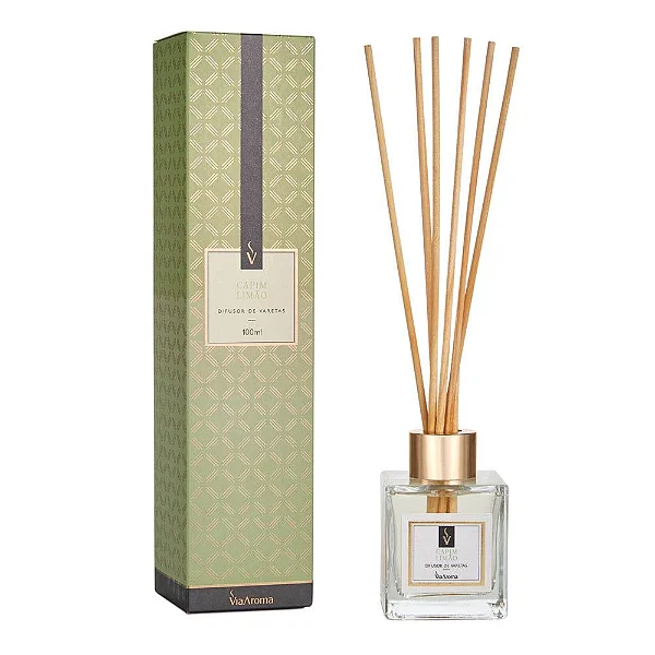 Difusor de Varetas Capim-Limão 100ml - Via Aroma excluir