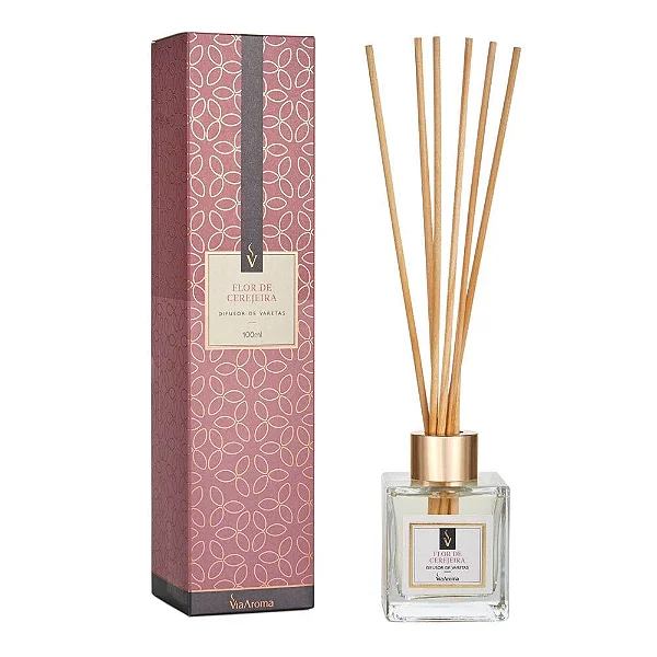 Difusor de Varetas Flor de Cerejeira 100ml - Via Aroma excluir