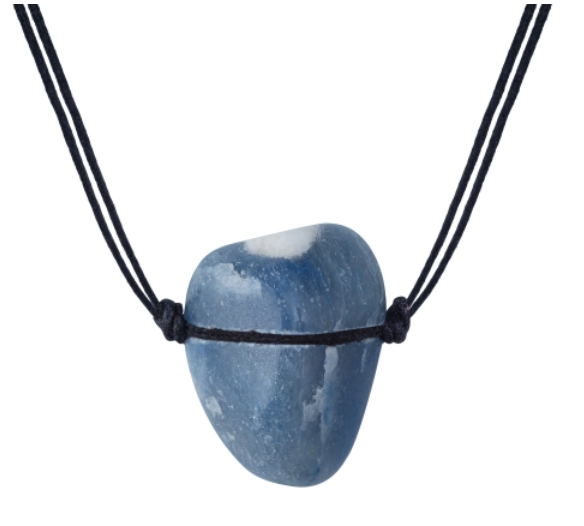 Colar Difusor Pedra Rolada Quartzo Azul - Naturezza