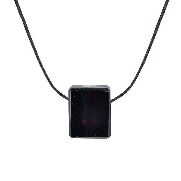 Colar Difusor Minimalista Obsidiana - Algodão - Naturezza
