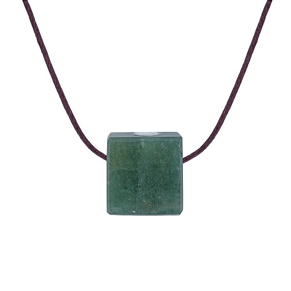 Colar Difusor Minimalista Quartzo Verde - Algodão - Naturezza