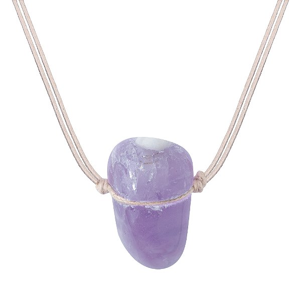 Colar Difusor Pedra Rolada Ametista - Naturezza