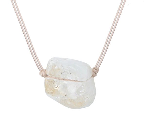 Colar Difusor Pedra Rolada Citrino - Naturezza