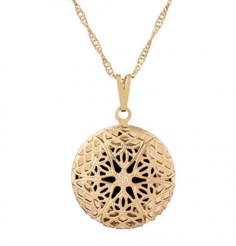 Colar Difusor Dourado (Formato Redondo)