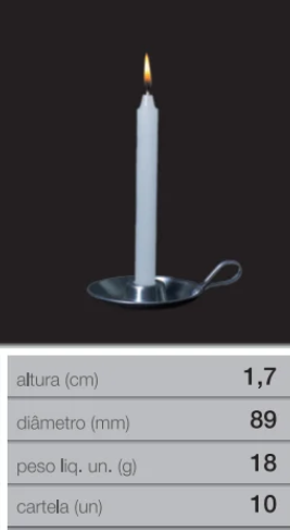 Castiçal Tipo G - Velas Janaina
