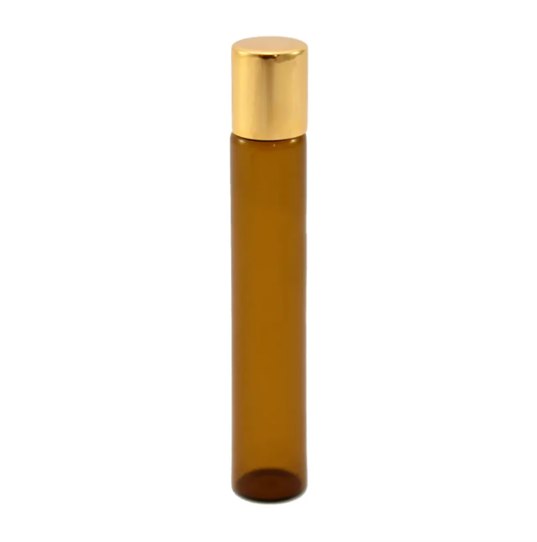 Frasco Roll On 10ml - Tampa dourada