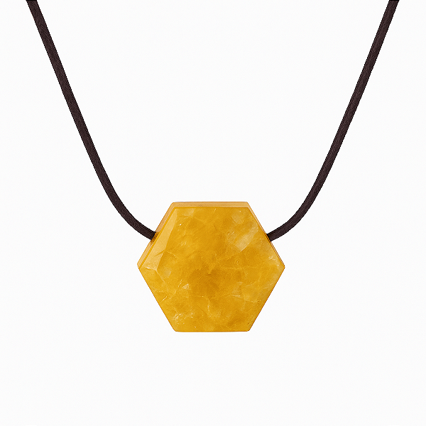 Colar Difusor Favo Citrino - Naturezza