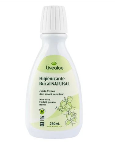 Enxaguante Higienizante Bucal Aloe 250ml - Livealoe