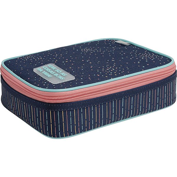 Estojo Box Académie Dots Azul
