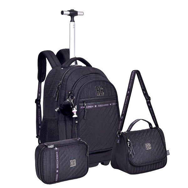 Kit Rebecca Bonbon Mochila Rodinha + Lancheira + Estojo | RB24526KT