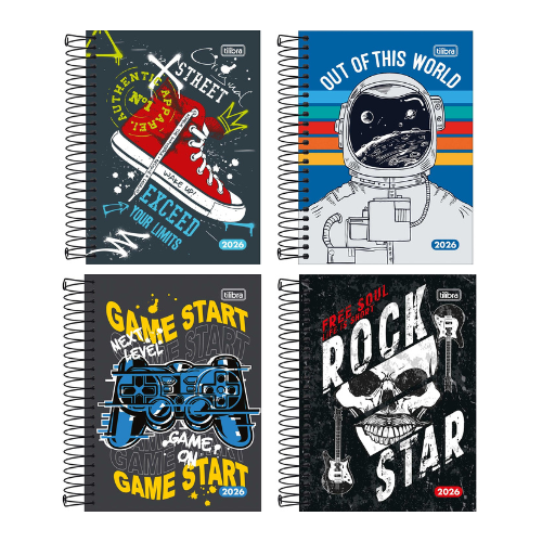 Agenda Pepper Masculina Espiral 2026 M4
