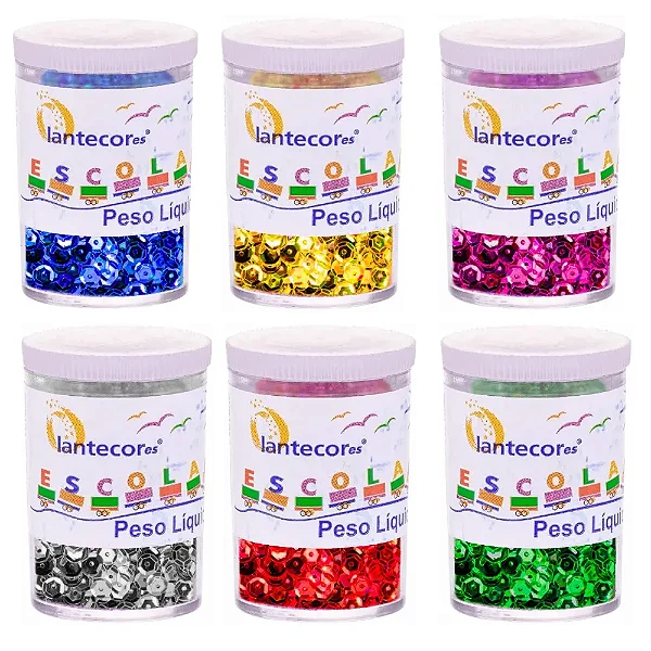 LANTEJOULA PEQUENA TUBO 6 MM - 2/3 GRAMA - CORES