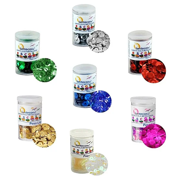 LANTEJOULA GRANDE TUBO 10 MM - 2 GRAMA - CORES