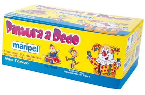 PINTURA A DEDO C/ 6 CORES - 15 ML