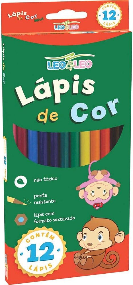 LAPIS COR 12 CORES SEXTAVADO - LEONORA REF. 4527