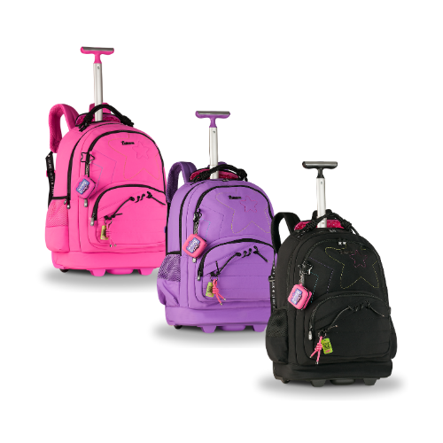 Mochila Rodinha Luluca Feminina Escolar Grande Resistente