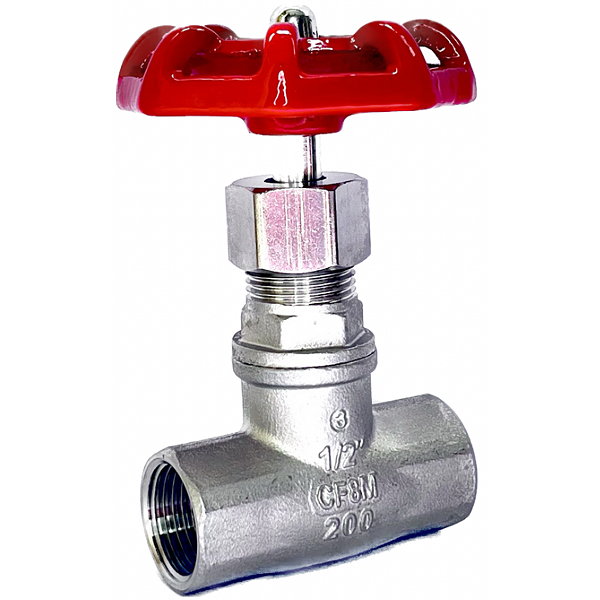 Válvula Globo 1/2" BSP Aço Inox 304 200PSI
