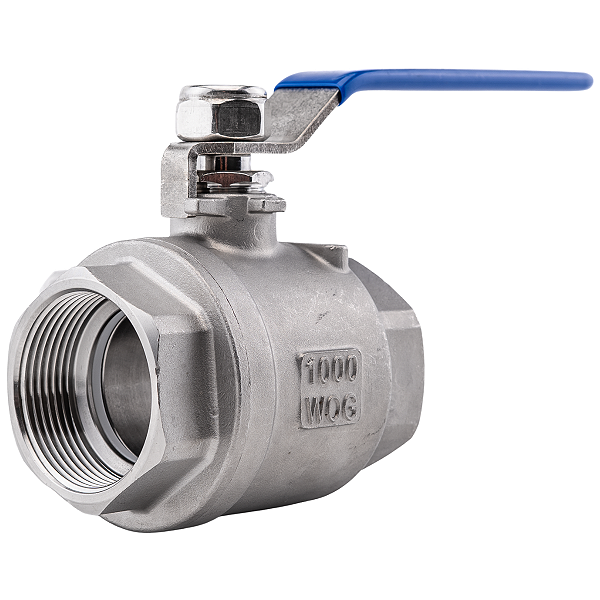 Válvula Esfera 1.1/2" BSP Aço Inox 304 com Vedação PTFE 1000PSI