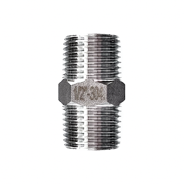 Conexão Niple 1/2" BSPT Aço Inox 304